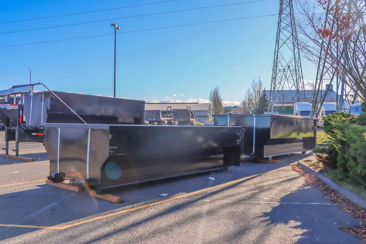 Roll-off dumpster ready for waste disposal at job site for Estate Cleanout Dumpster Rental in Bethel Park